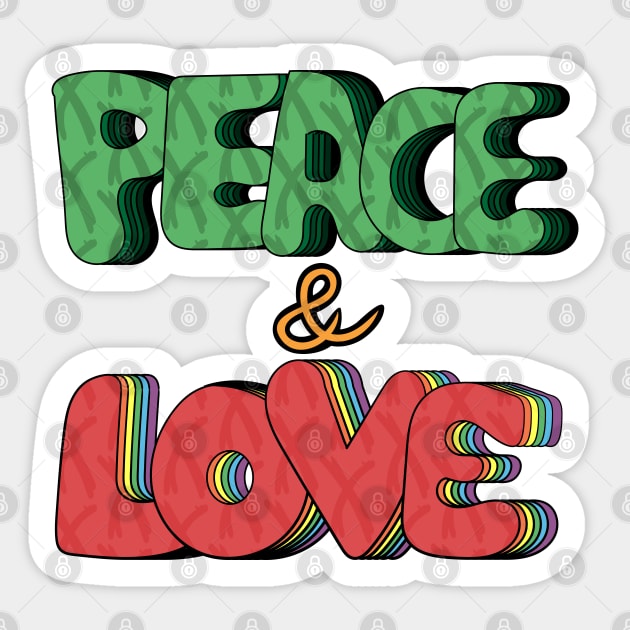 Peace & Love Sticker by Not Dead